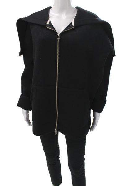 The Frankie Shop Women Basic Jacket Black Zip Long Sleeve Size S