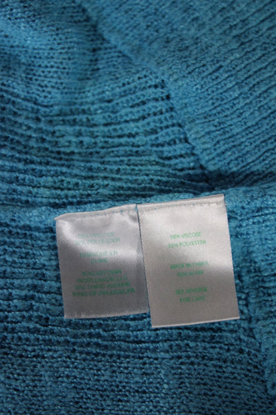 Lilly Pulitzer Womens Cardigan Solid Blue Collared Long Sleeve Viscose Size S