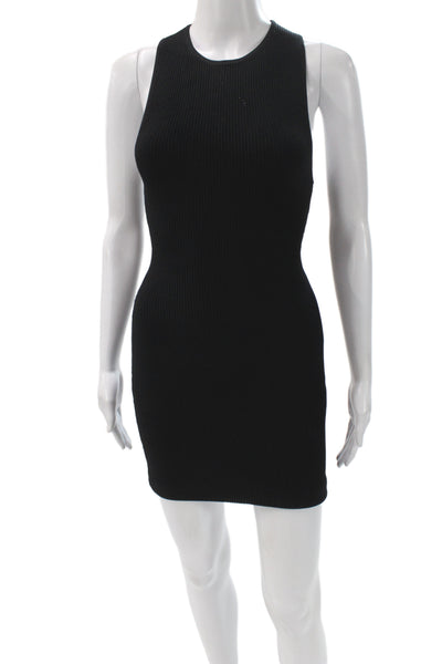 Babaton Womens Bodycon Black Sleeveless Crew Neck Mini Dress Size XS