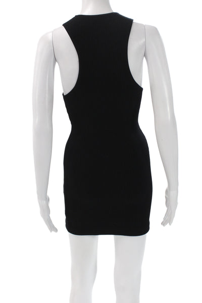 Babaton Womens Bodycon Black Sleeveless Crew Neck Mini Dress Size XS