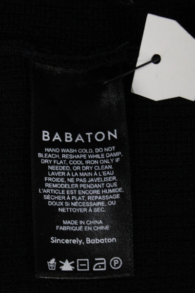 Babaton Womens Bodycon Black Sleeveless Crew Neck Mini Dress Size XS