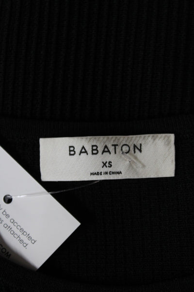 Babaton Womens Bodycon Black Sleeveless Crew Neck Mini Dress Size XS