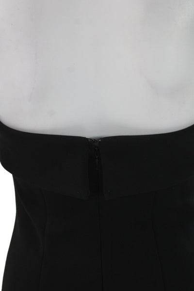 Babaton Womens Black Off the Shoulder Bodycon Dress Zip Above Knee Size S
