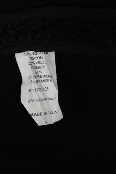 Barneys New York Womens Kimono Vest Black V Neck Sleeveless Viscose Size L