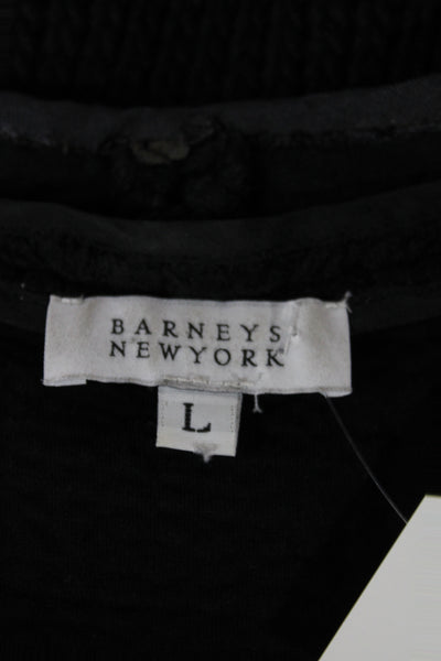 Barneys New York Womens Kimono Vest Black V Neck Sleeveless Viscose Size L