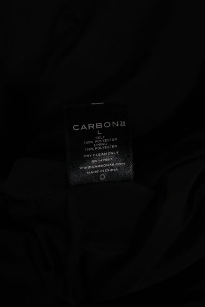 Carbon 38 Women Basic Jacket Black Zip Polyester Long Sleeve Size M