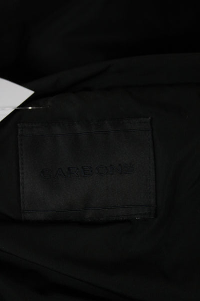 Carbon 38 Women Basic Jacket Black Zip Polyester Long Sleeve Size M