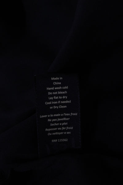 Elizabeth & James Women Black Slip Dress Scoop Neck Short Sleeveless Size XS