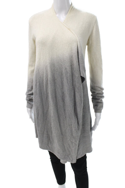 Barefoot Dreams Women Cardigan V-Neck Long Sleeve Gray Size S