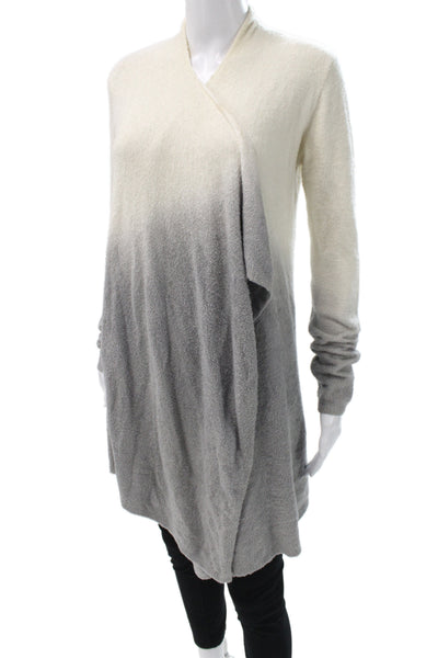 Barefoot Dreams Women Cardigan V-Neck Long Sleeve Gray Size S