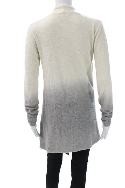 Barefoot Dreams Women Cardigan V-Neck Long Sleeve Gray Size S