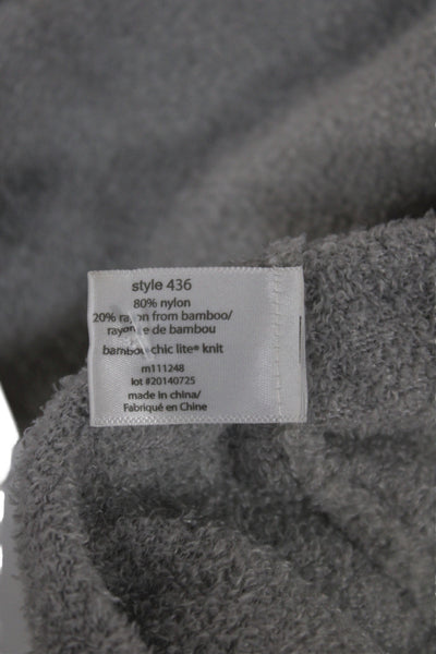 Barefoot Dreams Women Cardigan V-Neck Long Sleeve Gray Size S