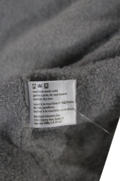 Barefoot Dreams Women Cardigan V-Neck Long Sleeve Gray Size S