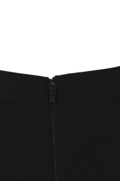 Alice + Olivia Womens Black Mini Skirt Zip Solid Classic Size 6