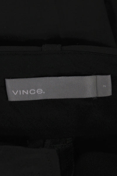 Vince Women Dress Pants Black Classic Button 26 Inseam Size 2