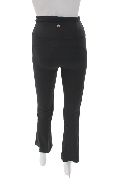 Lululemon Womens Ankle Leggings Black Nylon Athleisure Size 2