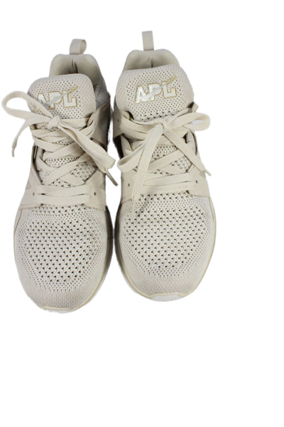 APL Womens Ascend Lace Up Sneakers Beige Size 9.5