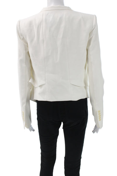 BCBG Max Azria Women Basic Jacket White Rayon Long Sleeve Size XS