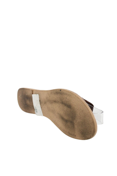 Coconuts by Matisse Womens Leather Slide Sandals Brown Size 6