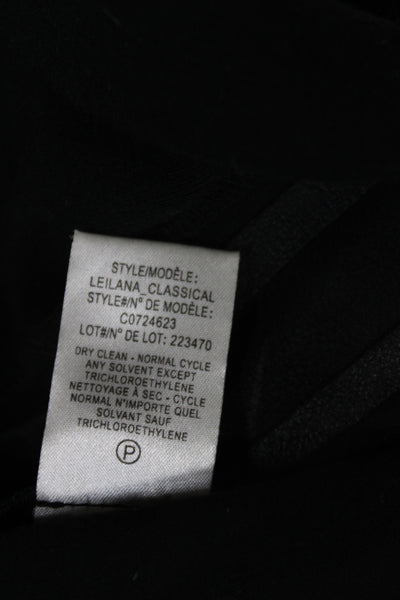Theory Women Sheath Black Scoop Neck Short Sleeve Knee-Length Dress Size 2