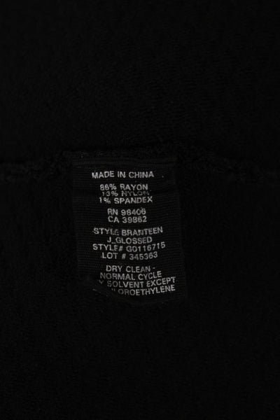 Theory Womens Sheath Dress Black Sleeveless Crew Neck Short Size PP