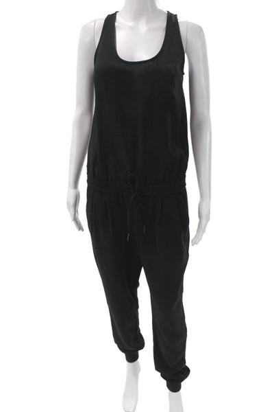 Joie Women Jumpsuit Black Scoop Neck Sleeveless Drawstring Size XS