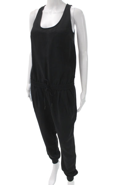 Joie Women Jumpsuit Black Scoop Neck Sleeveless Drawstring Size XS