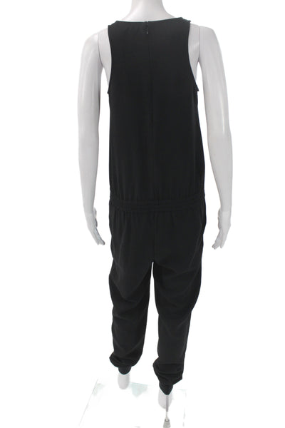 Joie Women Jumpsuit Black Scoop Neck Sleeveless Drawstring Size XS