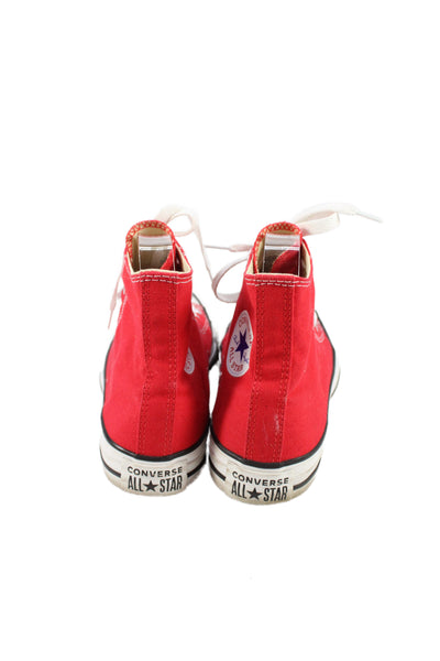 Converse Womens Lace Up High Top Chuck Taylor Sneakers Red Size 6