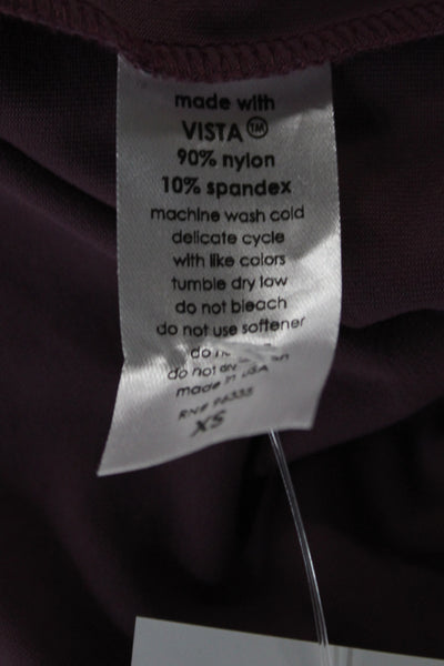Club Monaco Womens Bodycon Purple Mock Neck Long Sleeve Mid Calf Dress Size XS