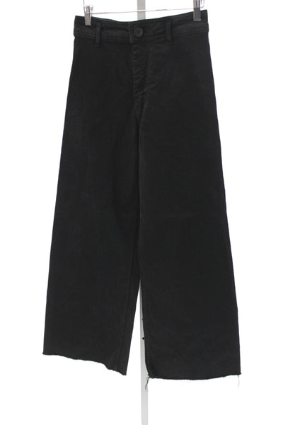 Zara Womens Black High Rise Straight Jeans 30 Inseam Size 4