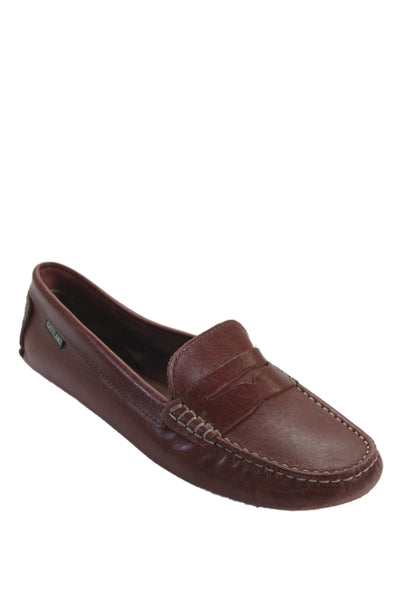 Eastland Womens Leather Patricia Slide On Loafers Brown Size 8 Medium