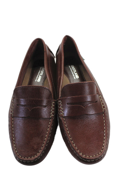 Eastland Womens Leather Patricia Slide On Loafers Brown Size 8 Medium