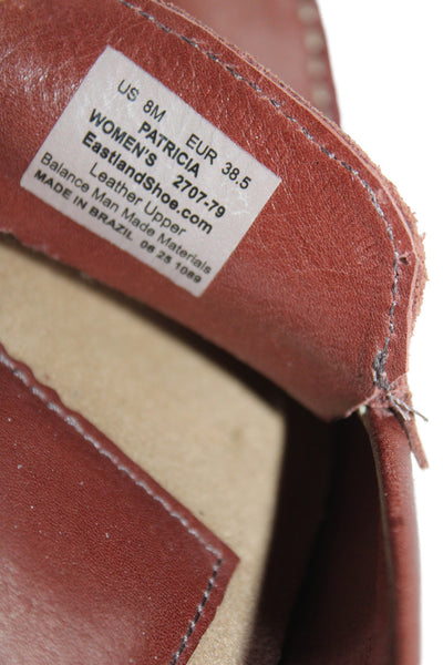 Eastland Womens Leather Patricia Slide On Loafers Brown Size 8 Medium