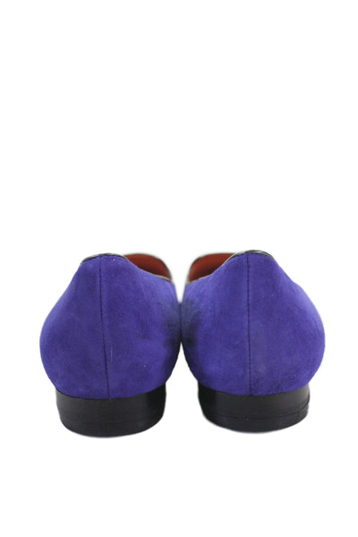 Via Spiga Womens Suede Slide On Loafers Violet Purple Size 8 Medium