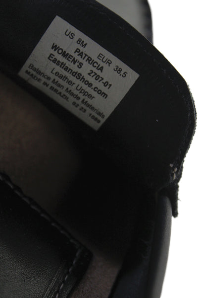 Eastland Womens Leather Patricia Slide On Loafers Black Size 8 Medium
