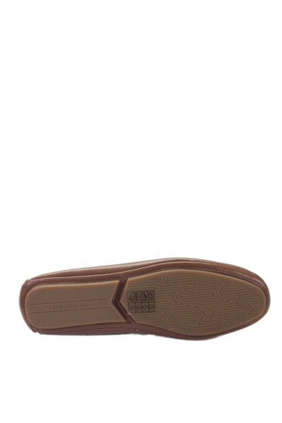 Michael Michael Kors Womens Leather Logo Ballet Flats Brown Size 8 Medium