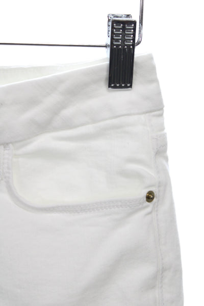 Frame Womens Cropped White Jeans High Rise Cotton Size 23