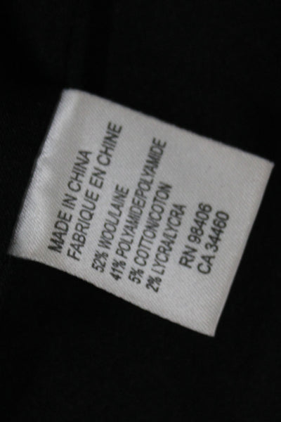 Theory Mens Pea Coat Black Wool Button Size XL