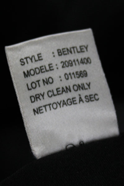 Theory Mens Pea Coat Black Wool Button Size XL