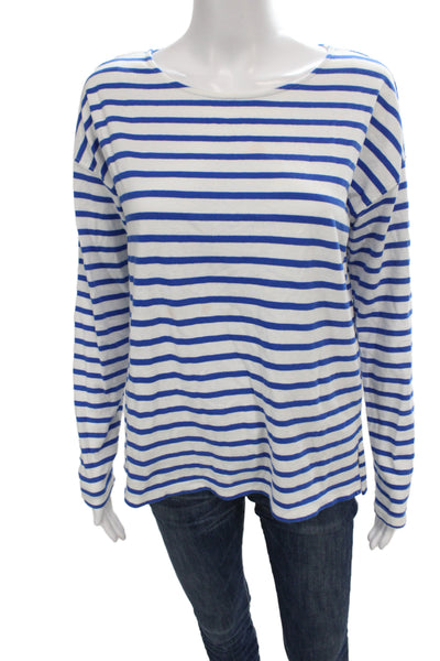 Current/Elliott Womens Blue Striped Nautical Long Sleeve T-Shirt Size 0