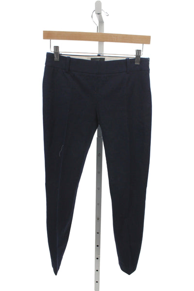 J Crew Women Ankle Pants Blue Cotton Zip Inseam 24 Size 00