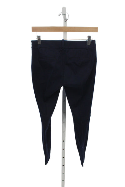 J Crew Women Ankle Pants Blue Cotton Zip Inseam 24 Size 00