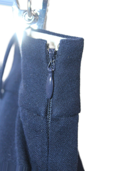 J Crew Women Ankle Pants Blue Cotton Zip Inseam 24 Size 00