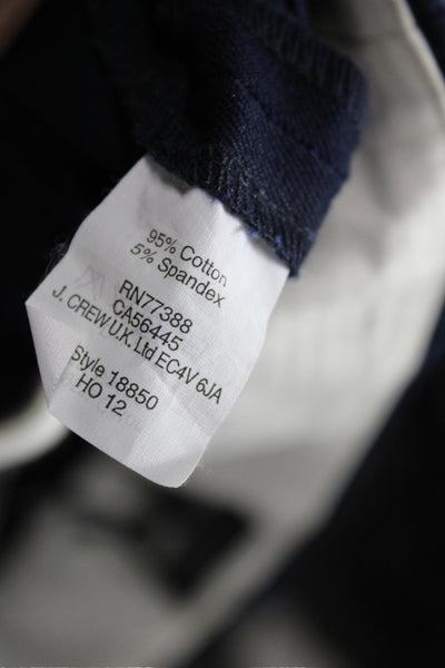 J Crew Women Ankle Pants Blue Cotton Zip Inseam 24 Size 00
