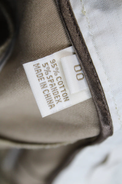 J Crew Womens Beige Chino Pants 95% Cotton Inseam 24 Size 00