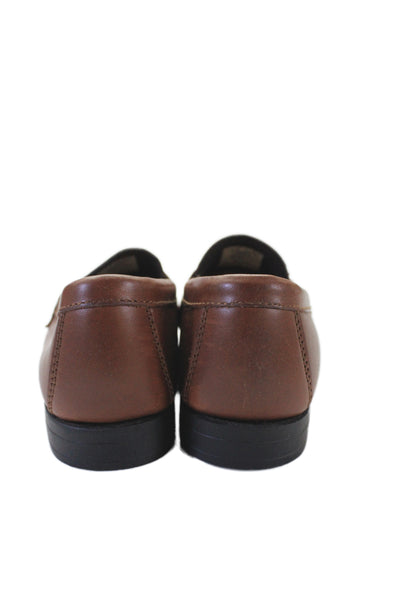 Eastland Womens Leather Apron Square Toe Penny Loafers Brown Size 8
