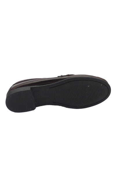 Eastland Womens Leather Slip-On Penny Loafers Dark Brown Size 8