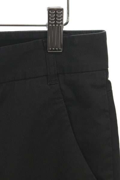 Theory Womens Capri Pants Black 97% Cotton Button Inseam 23 Size 4