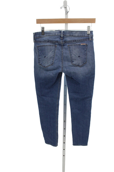Hudson Womens Skinny Jeans Blue Cotton Low Rise Inseam 27 Size 28
